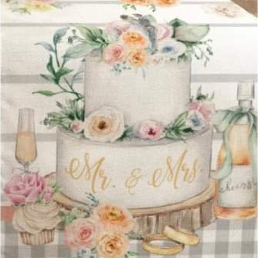Mr. and Mrs. table runner
